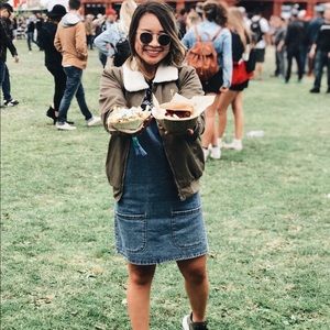 BRANDY MELVILLE SHERPA LINED BOMBER